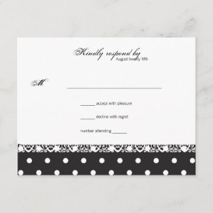 Polka Dots and Lace Response Card