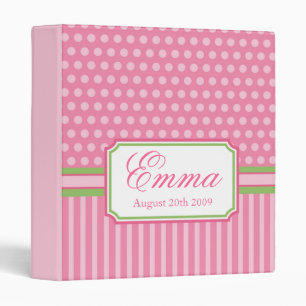 Polka Dots and Stripes Baby Photo Album Binder