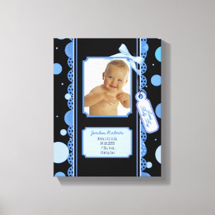 Polka Dots Baby Boy Canvas Print
