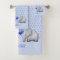 Polka Dots Baby Name Blue Elephant Shower Nursery