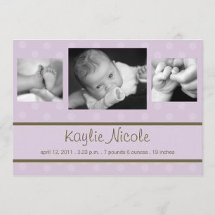 Polka Dots Birth Announcement