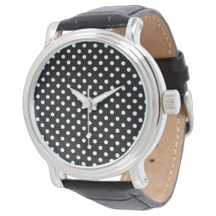 Polka Dots Black and White Watch
