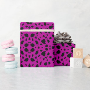 polka dots black art and purple wallpaper  wrapping paper