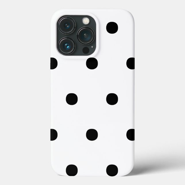 Polka dots Black white big bold elegant pattern Case-Mate iPhone Case (Back)