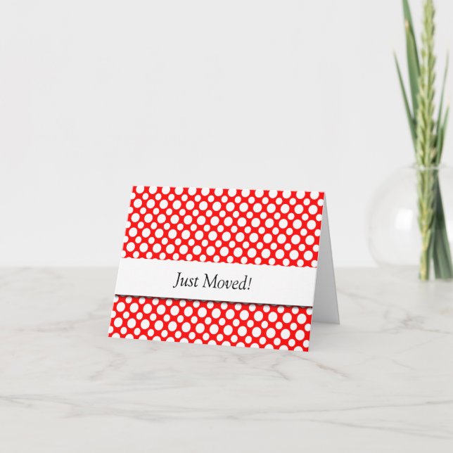 Polka-Dots blancs sur la nouvelle carte d'adresse  (Devant)