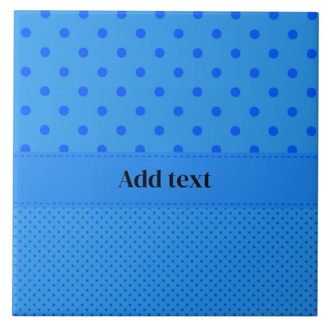 Polka Dots, Blue on Blue, Template, Tile (Front)