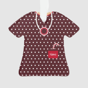 Polka Dots Christmas Dress Personalized Ornament