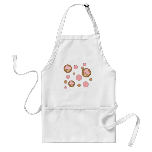 Polka Dots Cupcakes Standard Apron (Front)