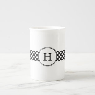 Polka-Dots Customizable Bone China Mug