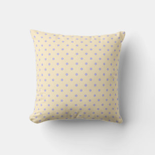 Polka dots, dots lavender and yellow throw pillow