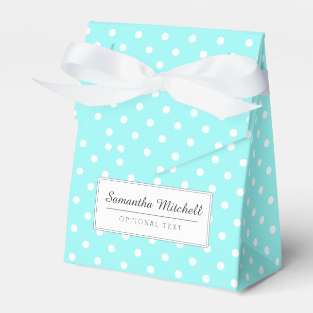 Polka Dots Favor Box (Front Side)