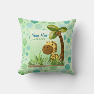 Polka Dots Giraffe Keepsake Pillow