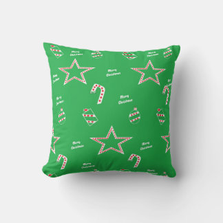 Polka Dots Green Dual PatternThrowPillows Throw Pillow