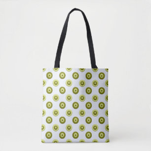polka dots green pattern. tote bag