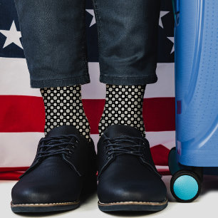  Polka Dots Grey and Black Classy Abstract Pattern Socks
