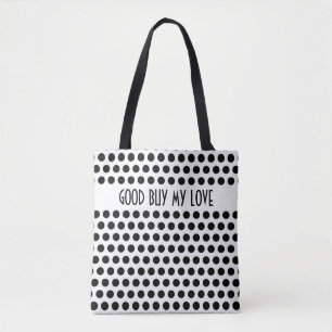 Polka Dots grid pattern white + your backgr. Tote Bag
