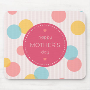 Polka Dots Happy Mother's Day   Mouse Pad