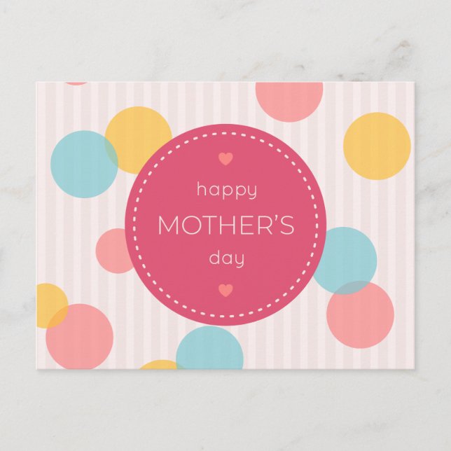 Polka Dots Happy Mother's Day | Postcard (Front)