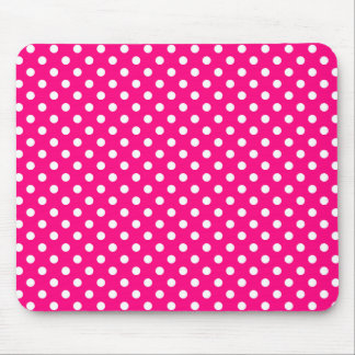 Polka Dots in Bright Pink Mousepad