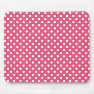 Polka Dots in Dark Pink Mousepad