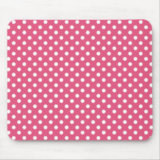 Polka Dots in Dark Pink Mousepad
