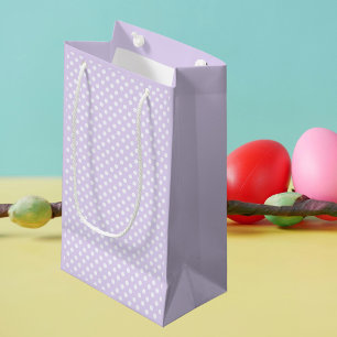 polka dots in soft lavender small gift bag