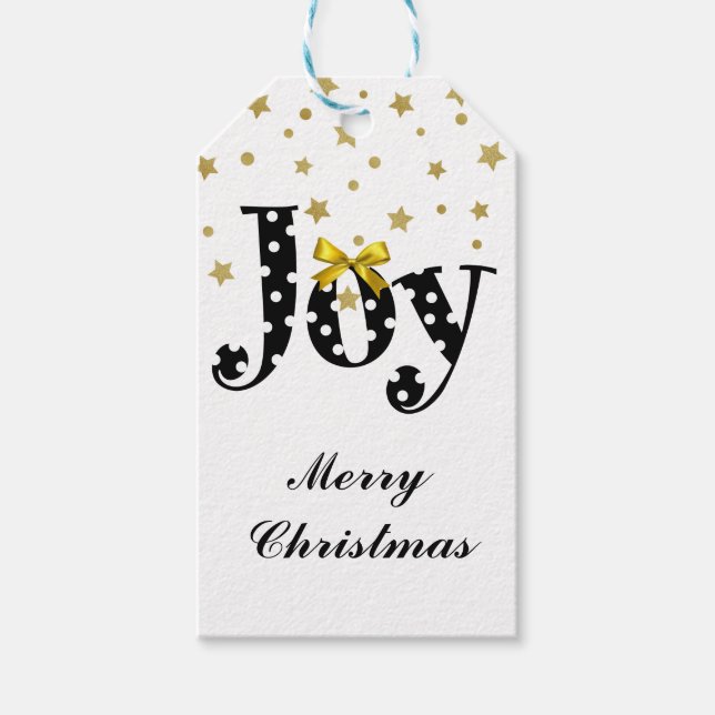 Polka Dots Joy Gift Tags (Front)