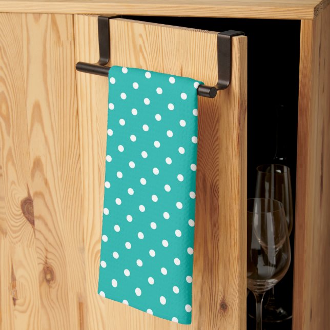 Polka Dots  Kitchen Towel (Thirds Fold)