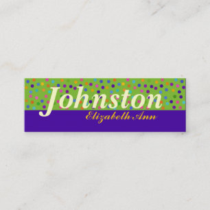Polka Dots Mini Business Card