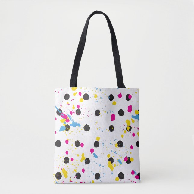 Polka dots multi colour simple elegant bag Tote (Front)
