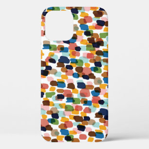 Polka Dots: Multicoloured Hand Paint. iPhone 12 Case