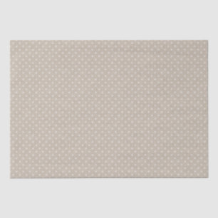 Polka dots on a textured beige  tissue paper