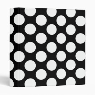 Polka Dots on Black Binder