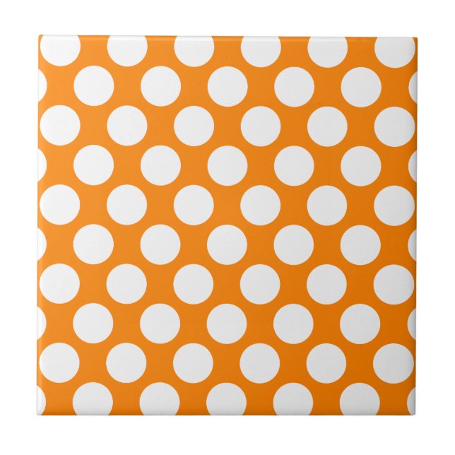 Polka Dots on Orange Tile (Front)