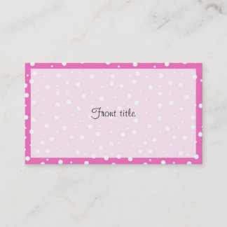 Polka Dots on Pink Background Business Card