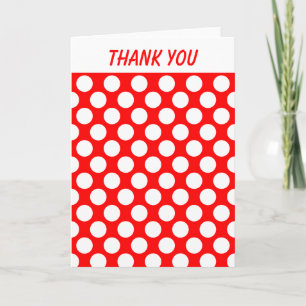 Polka Dots on Red Thank You