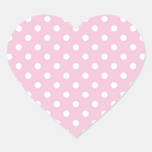 Polka dots on sweet pink background sticker