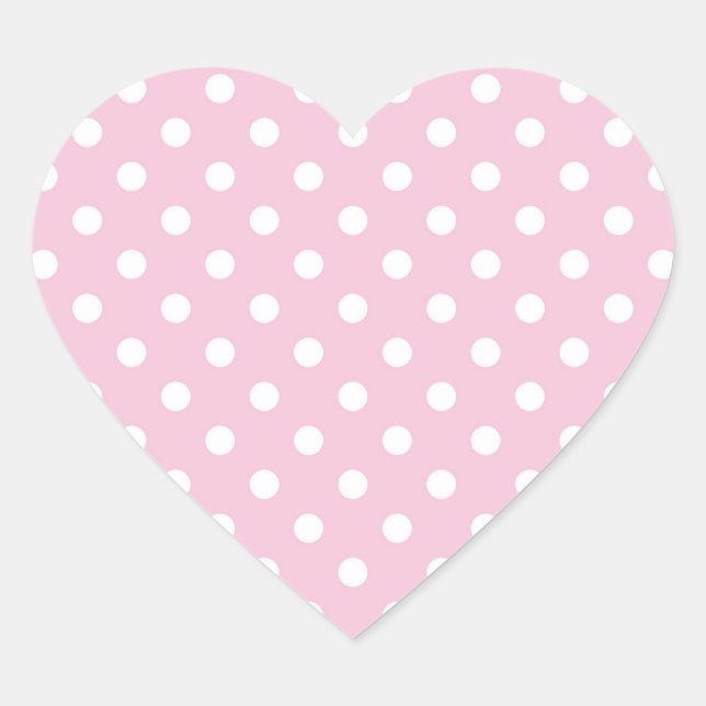 Polka dots on sweet pink background sticker (Front)