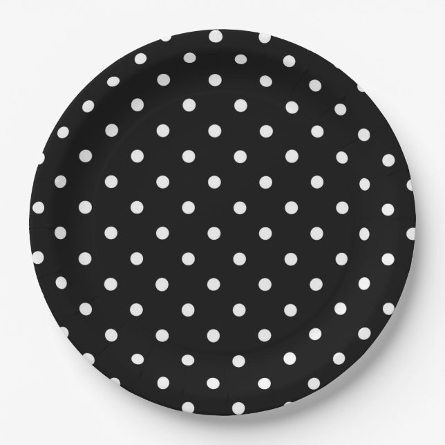 Polka Dots Paper Plate (Front)
