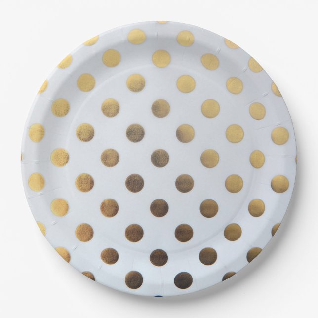 Polka Dots Paper Plate (Front)