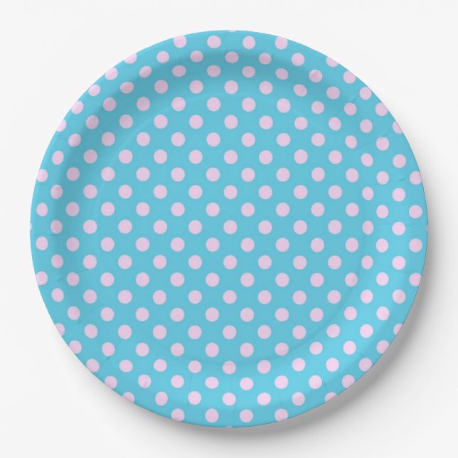 Polka Dots Paper Plate (Front)
