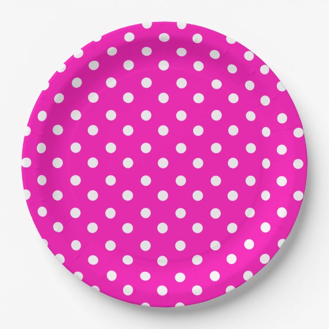 Polka Dots Paper Plate (Front)