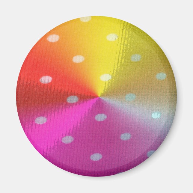 polka dots Pattern colourful colours Magnet (Front)