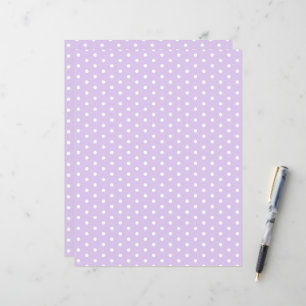 Polka Dots Pattern Lavender Purple Scrapbook Paper