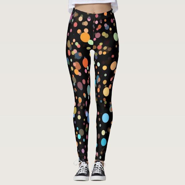 Polka Dots Pattern Leggings (Front)