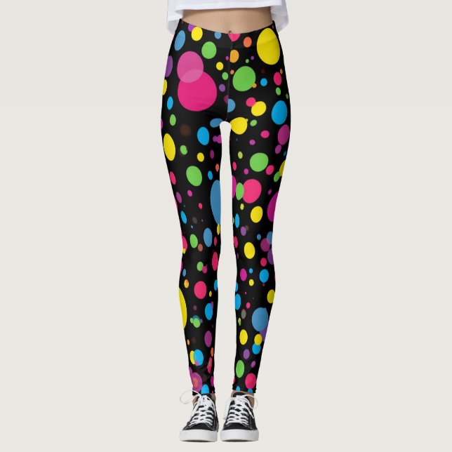 Polka Dots Pattern Leggings (Front)