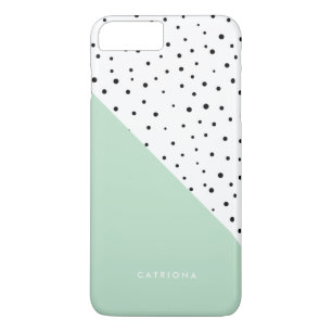 Polka Dots Pattern Mint Abtract Personalized iPhone 8 Plus/7 Plus Case
