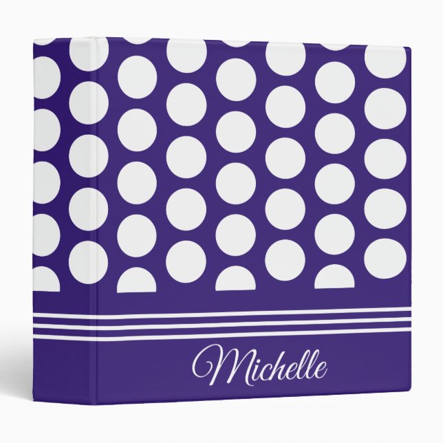 Polka dots pattern on ultra violet binder (Front/Spine)