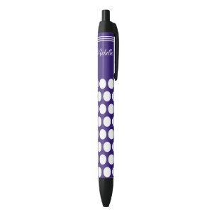 Polka dots pattern on ultra violet black ink pen