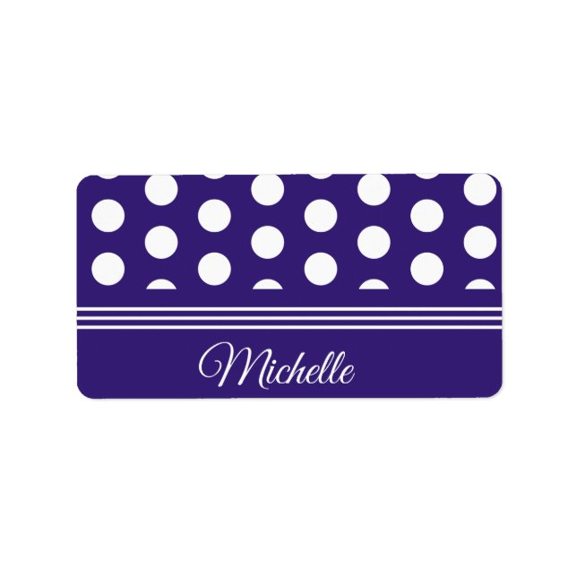 Polka dots pattern on ultra violet label (Front)